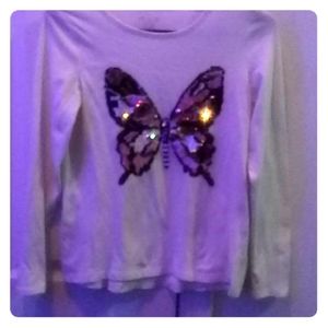 White girls kids longsleeve with sequence